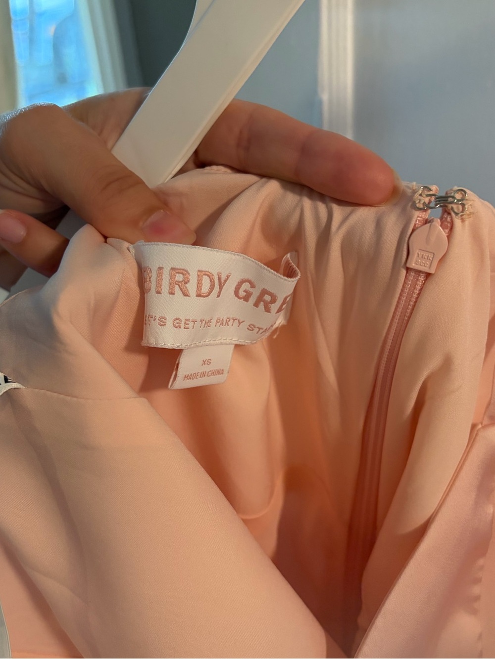 Birdy Grey Theresa Dress- Matte Satin Fabric & Blush Pink Blush Color - Picture 9 of 13